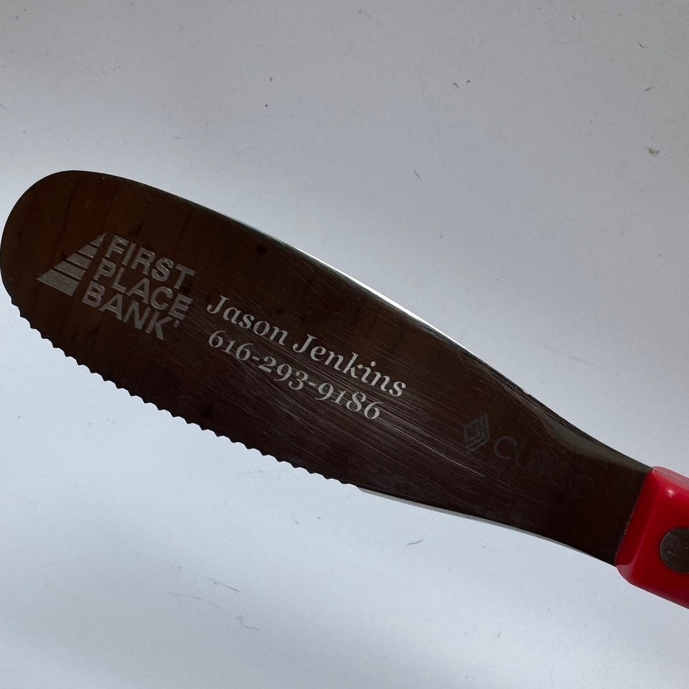 Cutco Spatula Spreader 1768 KK Red Handle Serrated Promo Knife Kitchen Cooking - Picture 3 of 7